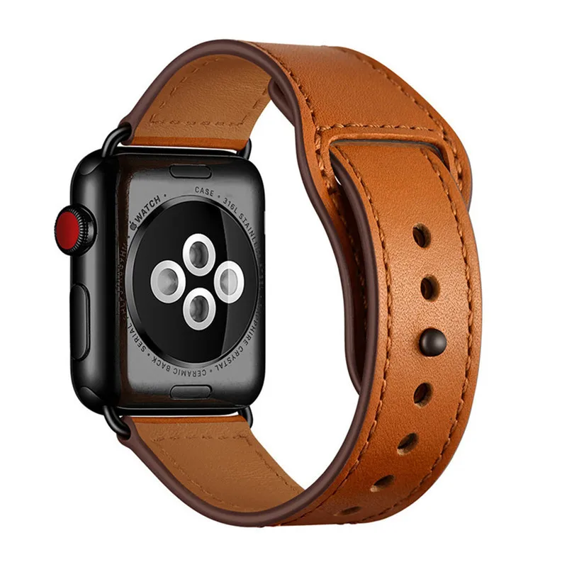 44 мм 40 38 42 кожаный ремешок для Apple Watch Loop Iwatch пояс модный новый браслет аксессуар |