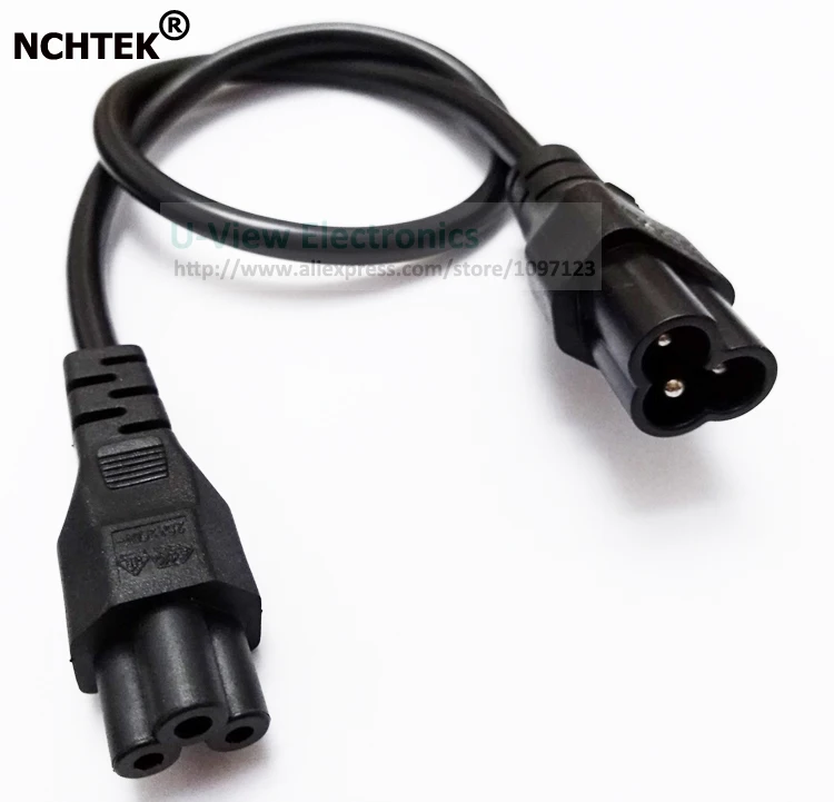 Кабель удлинитель NCHTEK IEC 320 C5 Мама папа C6 кабель Micky 3Pin Папа мама 50 см 100 шт.|Кабели