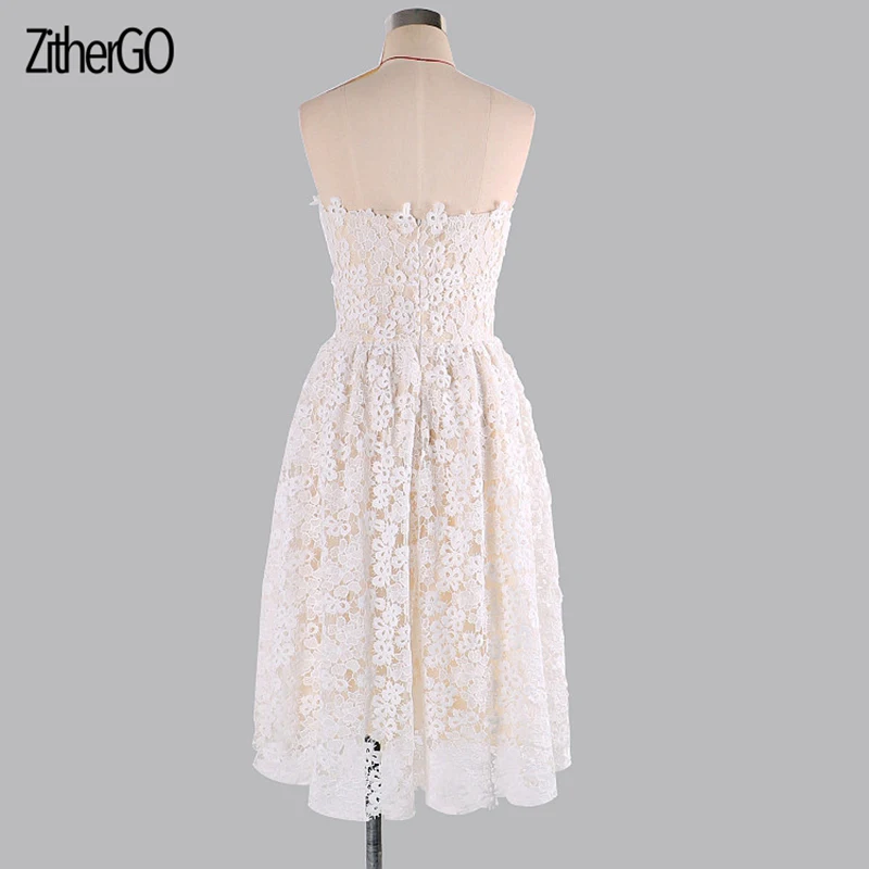 ZitherGo женское Новое сексуальное платье без бретелек с бретельками дамское