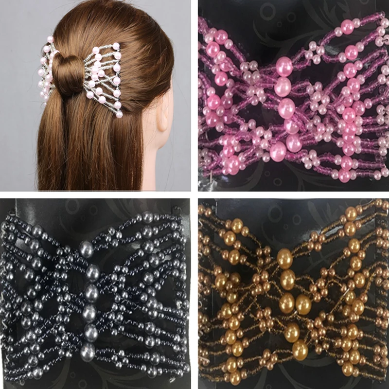 Винтажные жемчужные расчески M MISM двойные волшебные металлические гребни-зажимы для волос для женщин, аксессуары для украшений.