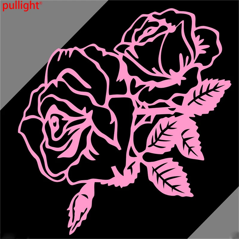 

Car Roses Flowers Trunk Side Fender Decals Vinyl Graphics Sticker