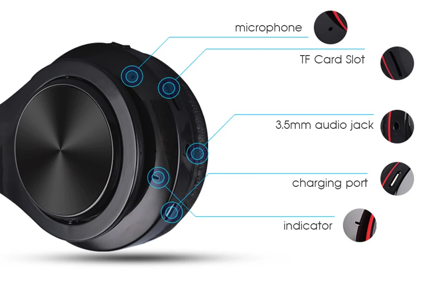 Bluetooth стерео наушники, гарнитура, беспроводные наушники, складные, с подсветкой, TF карта, MP3 Воспроизведение, FM радио, громкая связь