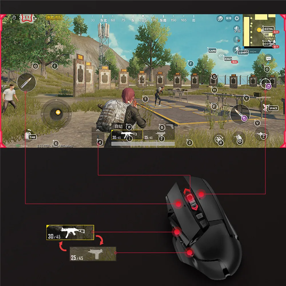Портативный конвертер для мобильного телефона PUBG контроллер Bluetooth 5 0 клавиатуры
