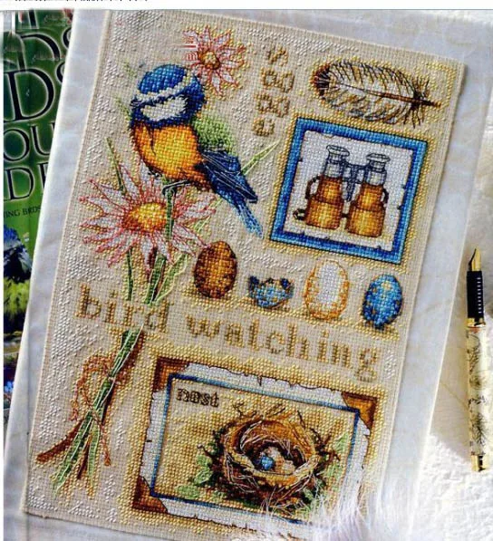 

14/16/18/28 Cross Stitch,C864scenery[bird house]cotton thread, CROSS stitch set Need to embroidery