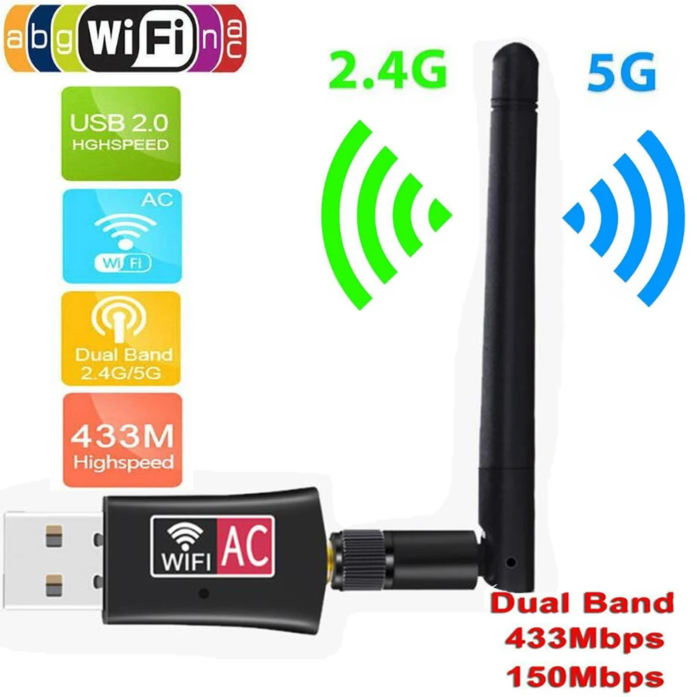 Беспроводной USB WiFi адаптер 600 Мбит/с wi fi Антенна ПК сетевая карта двухдиапазонный wifi 5 ГГц адаптер Lan USB Ethernet приемник AC wi-fi