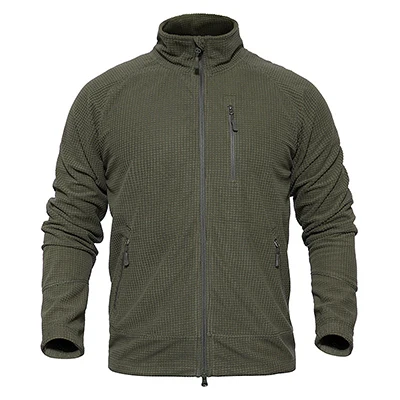 Army Green Военная Тактическая флисовая куртка для мужчин, ветровка в армейском стиле США, мужская одежда с несколькими карманами, верхняя одежда для улицы, Походное пальто для мужчин - Цвет: Army Green