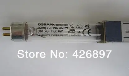 Лампа Ксеноновая OSRAM согласно этой G5 6 W UVC дезинфекционная лампа G6T5/RG3 6 Вт УФ-трубка