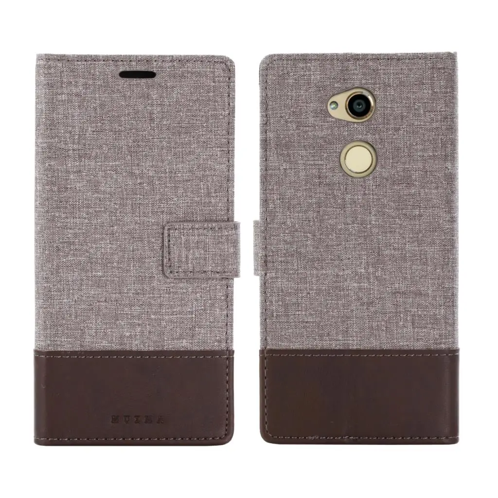 Коричневый Роскошный джинсовый кожаный чехол для sony Xperia XA2 Ultra X XA XZ Premium XZ1 XZ2 Compact L1 Fundas кожаный чехол Google Pixel 2 XL XL2 - Цвет: Коричневый