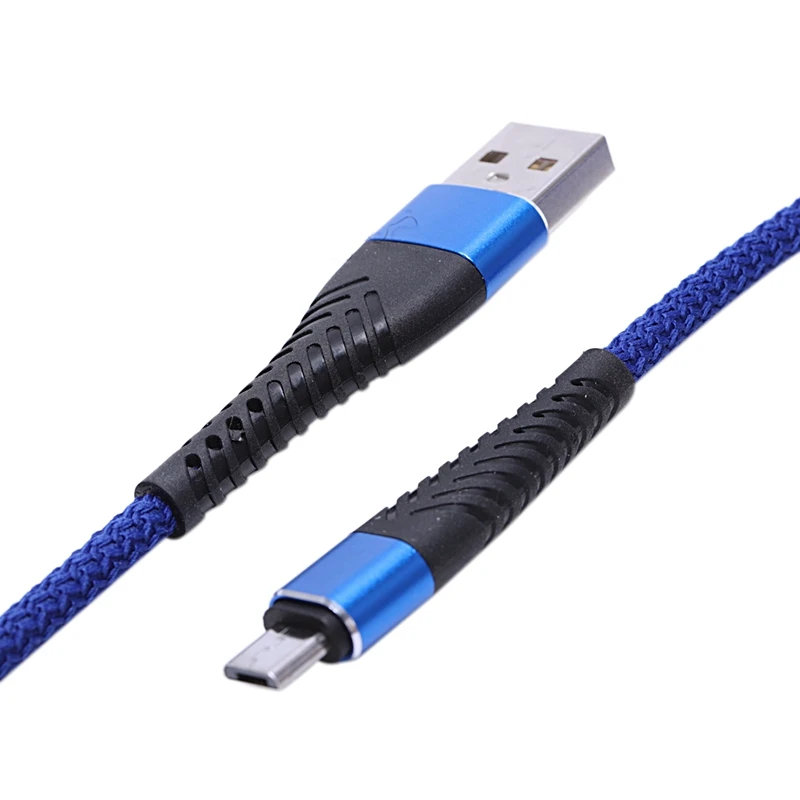 1 м Micro USB Плетеный рыбий хвост прочный кабель для быстрой зарядки данных Android Xiaomi