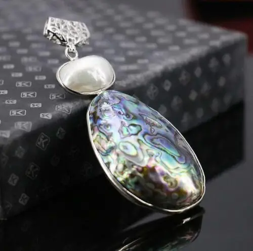 

Новый натуральный цвет ракушки перламутра белый жемчуг кулон, ожерелье для женщин Мода