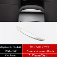 for toyota corolla 2019 2020 accessories stainless steel car rear armrest storage box sequins cover trim car styling 1pcs