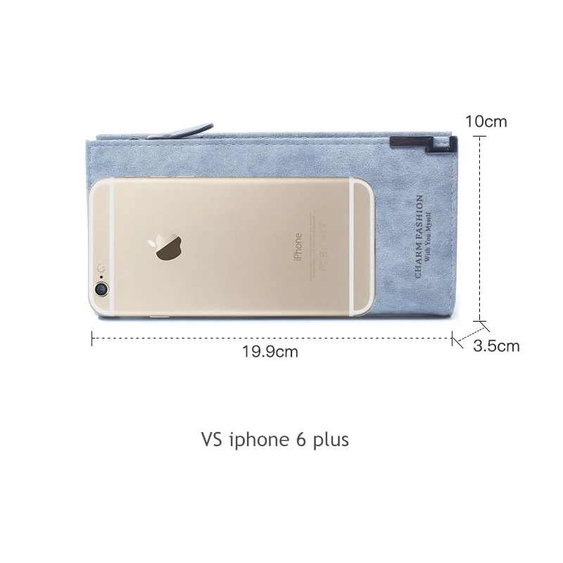 2018 женский кошелек из нубука длинный клатч Женский Portomonee Rfid роскошный бренд