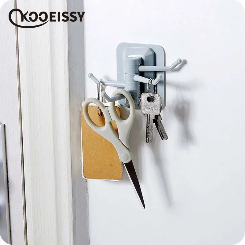 Wall decoration Can be rotated Personalized Hook Kitchen Home Decoration Bathroom supplies Storage rack No trace Paste | Дом и сад