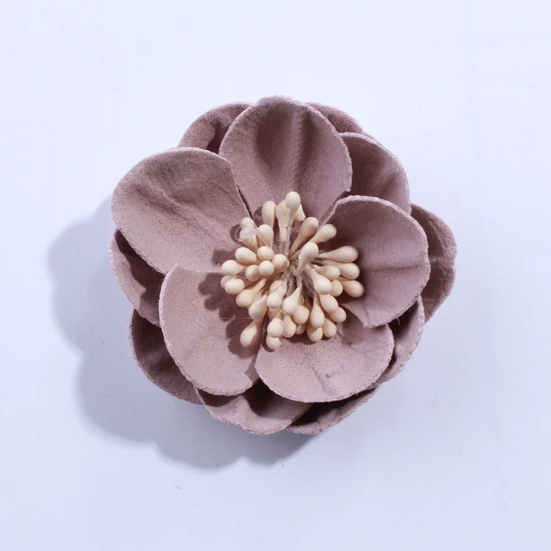 Old Pink 10 шт., 5 см, модные однотонные искусственные фетровые цветы для волос, аксессуары для волос, лента для волос, аксессуары для одежды, цвета на выбор - Цвет: Old Pink