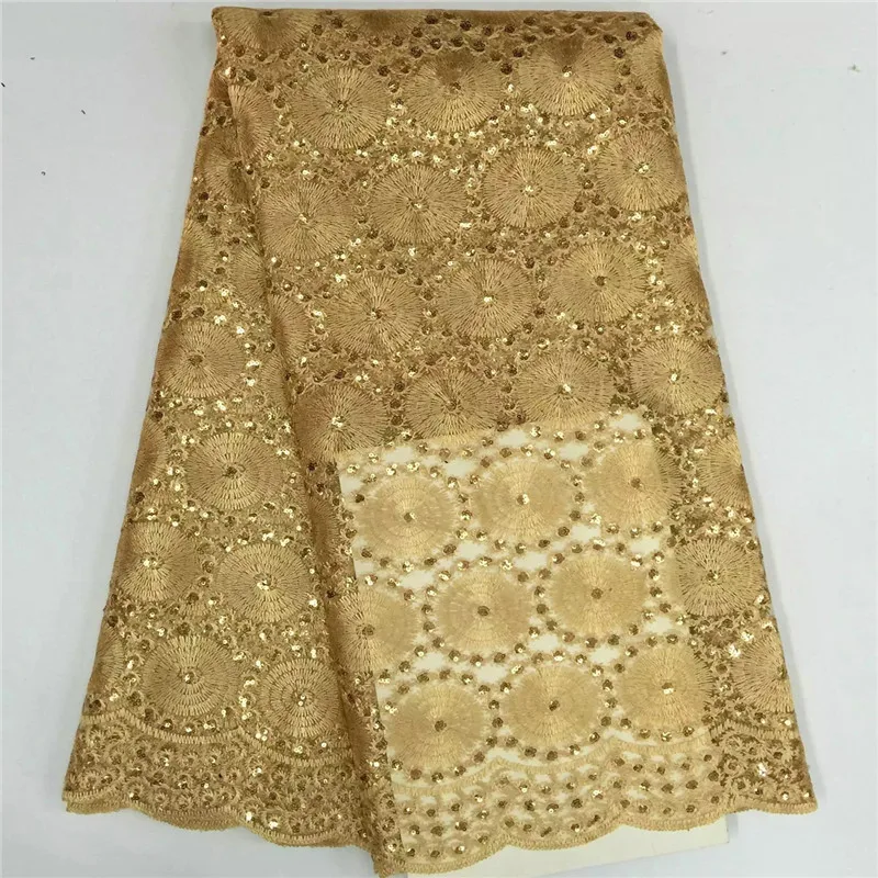 Красивый дизайн прямая продажа вышитое Сетчатое кружево PF80 золотые блестки