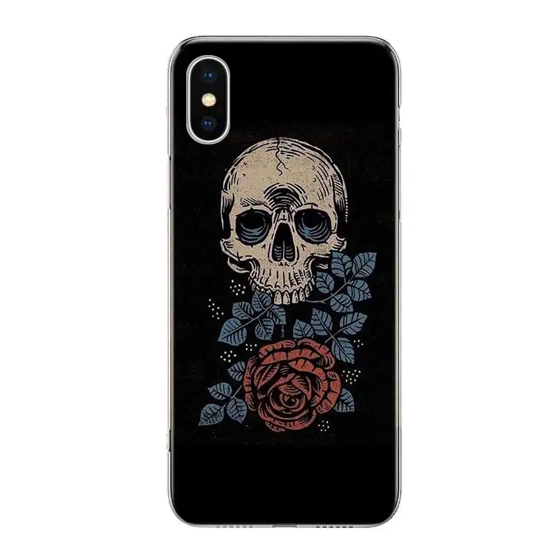 Силиконовый чехол с неоновым черепом для Apple iPhone 6 6S 7 8 Plus X 10 XS MAX XR 5 5S SE |