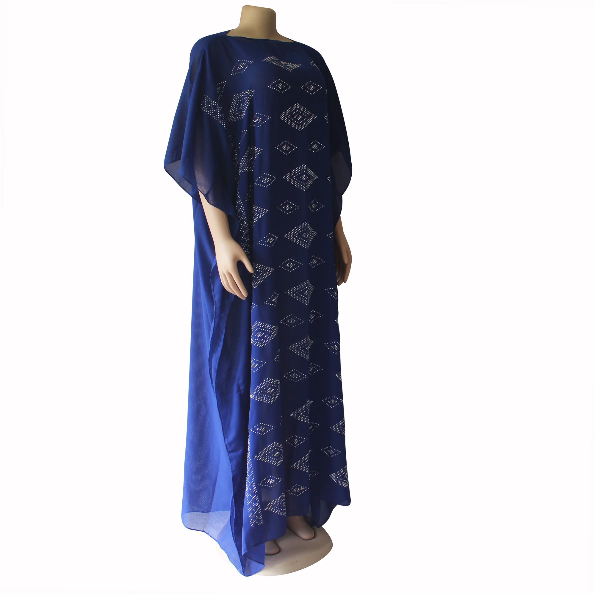 Tilapia abaya летнее платье с вырезом лодочкой и большим синим разрезом vestidos