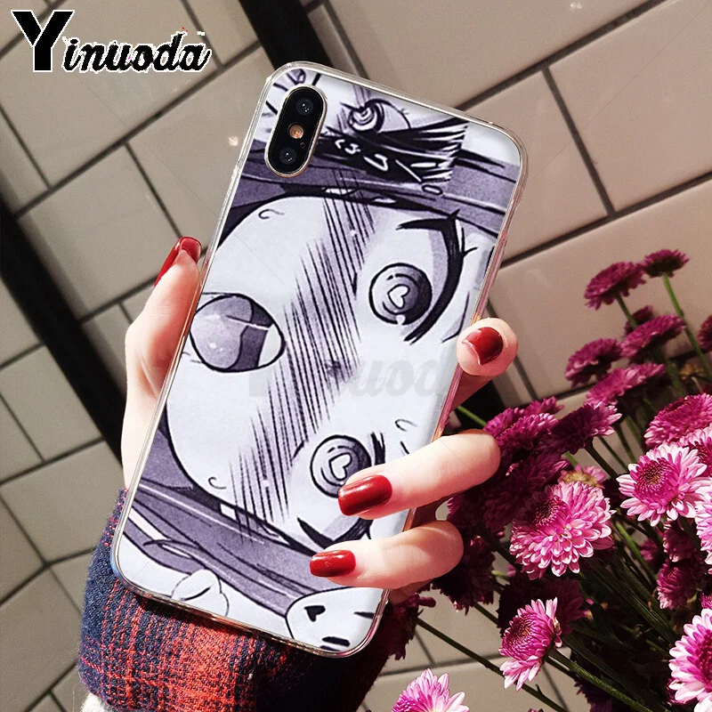 Yinuoda аниме девушка мультфильм Япония милые лица Мягкий чехол для телефона Apple iPhone 8 7 6 6S Plus X XS MAX 5 5S SE XR мобильные телефоны - Цвет: A4