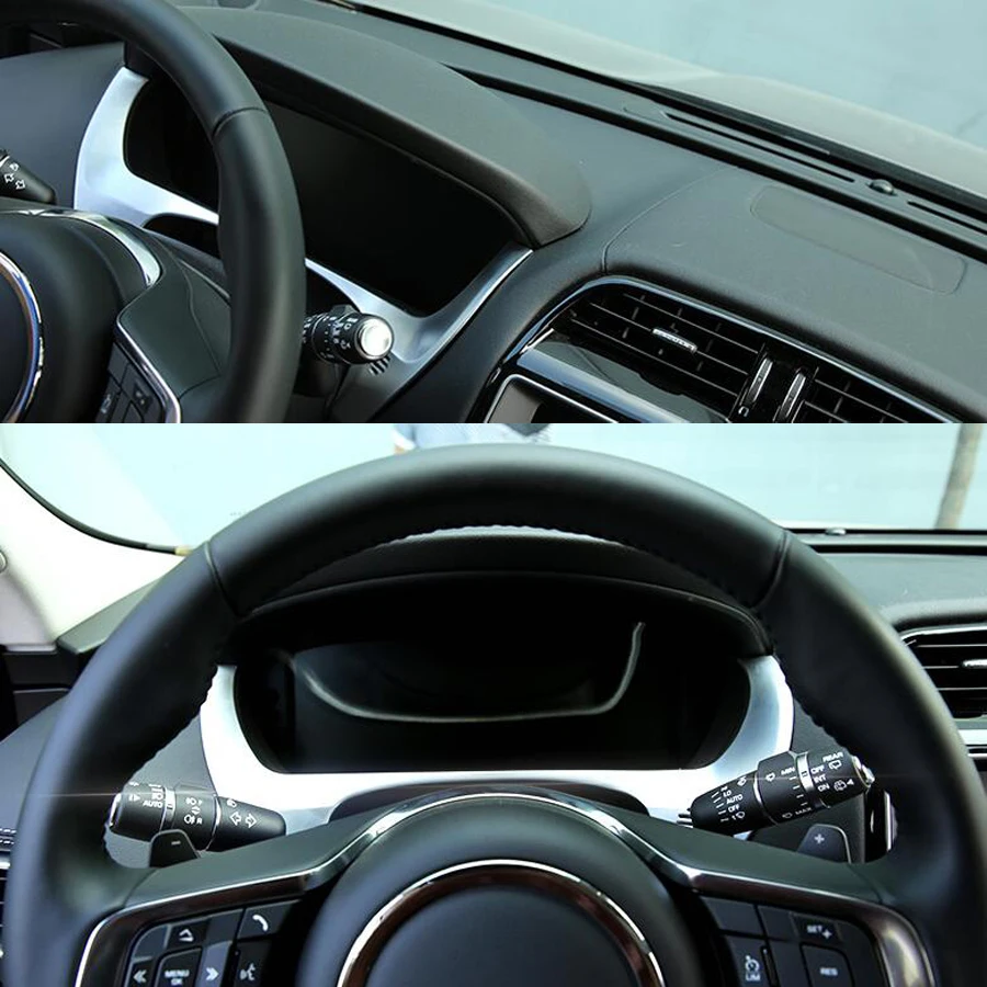 

Auto Car Dashboard Instrument Frame Strip Trim Sequins Car-styling For Jaguar F-Pace 2015 2016 Styling Accessories ABS Matte
