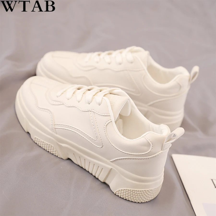Модные белые кроссовки на платформе женская обувь 2018 г. повседневные для тенниса