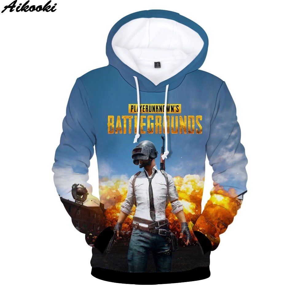 Aikooki Новый PUBG с капюшоном мужская Толстовка 2018 модная 3D толстовки для