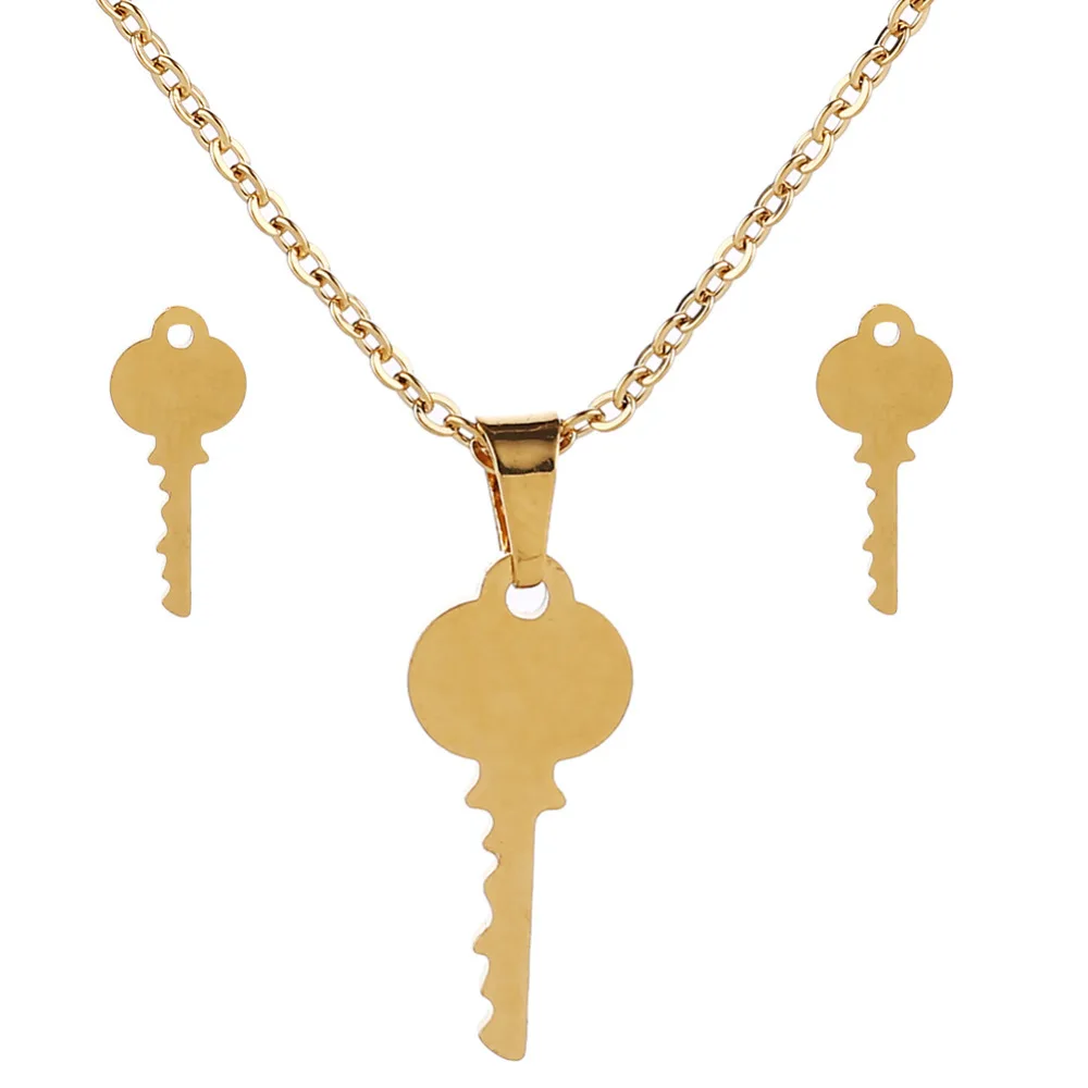 Женский ювелирный комплект из колье и серёг нержавеющей стали|necklace with earrings|jewelry