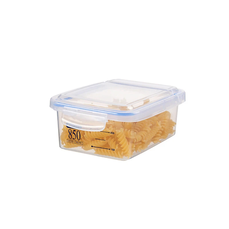 Blue 850ml Товары для хранения кухни штабелируемые пластиковые запечатанные банки для круп зерна резервуар для хранения закусок сухого банка для конфет коробка для хранения продуктов - Цвет: Blue 850ml