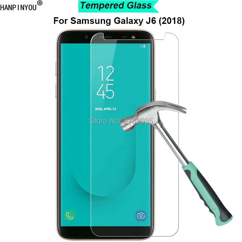 Ультратонкое закаленное стекло для Samsung Galaxy J6 (2018) J600 5 6 дюйма твердость 9H 2.5D