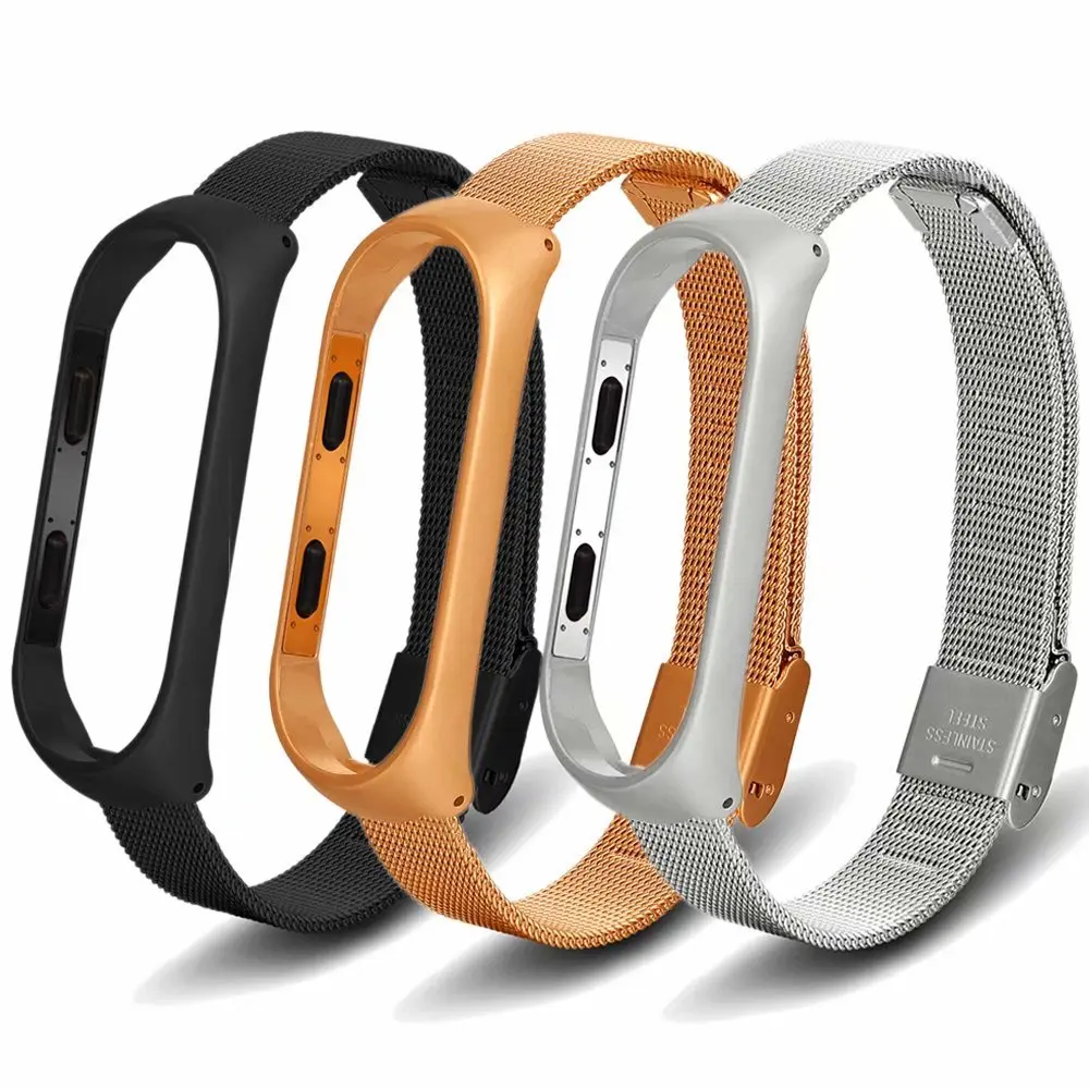 Металлический браслет FIFATA для Xiaomi Mi Band 3 ремешок из нержавеющей стали Miband Смарт