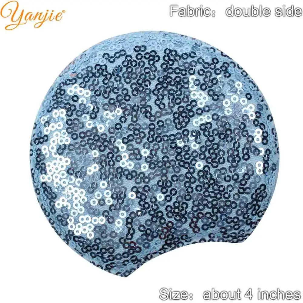 lt blue 1 пара 4 ''большие блестящие уши Минни-Маус для девочек Минни Маус День рождения повязка на голову" сделай сам "детский бант для волос аксессуары для волос - Цвет: lt blue