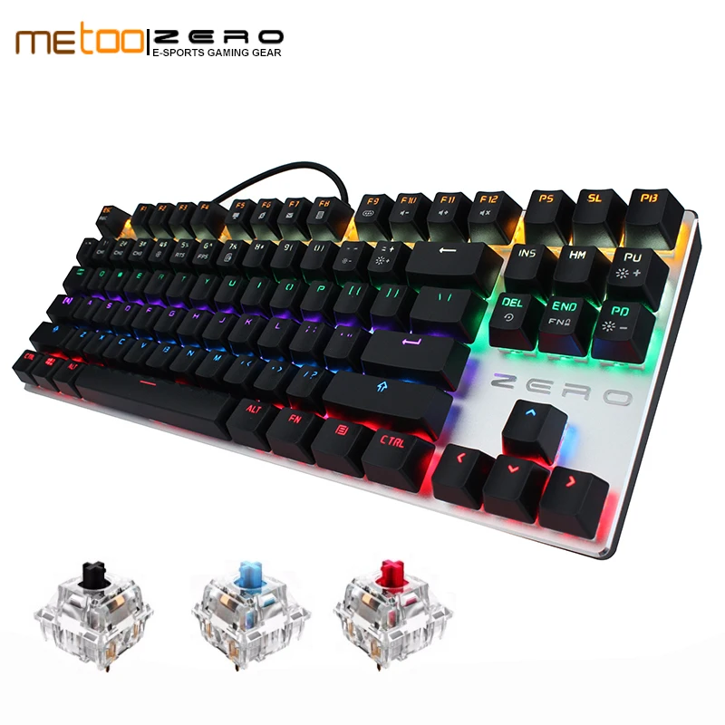 ME TOO оригинальная игровая механическая клавиатура 87 клавиш usb Проводная
