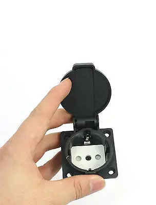 AC 250V 16A Панель Крепление IP54 CEE 7/4 розетка настенная пластина адаптер питания |
