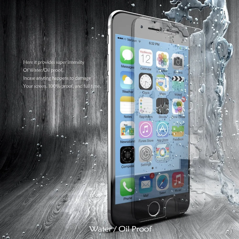 Оптовая цена 100 шт 2.5D 9 H 0 3 мм протектор экрана из закаленного стекла для iPhone 6 plus 6s 5