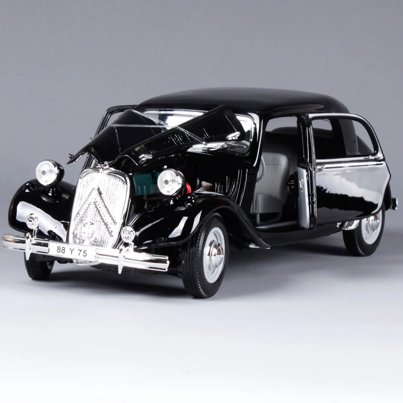 Maisto 1:18 1952 citroen 15cv 6cyl черный автомобиль литье под давлением роскошная винтажная