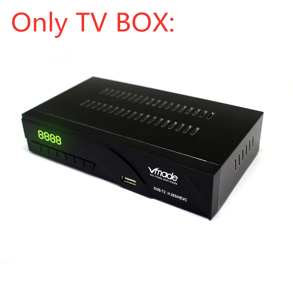 only TV BOX Vmade DVB T2 в наземном ТВ-приемнике приемный ТВ-тюнер с wifi DVB T2 H.265 ТВ-приставка декодер Youtube Dolby IP tv HD рецептор - Цвет: only TV BOX