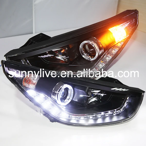 

For HYUNDAI Tucson IX35 LED Head Lamp Angel Eyes 2010 to 11 YZ