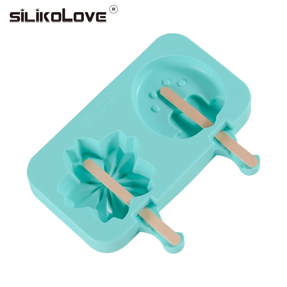 SILIKOLOVE 2 полости клубника цветок искусственные формы для десертов поднос с