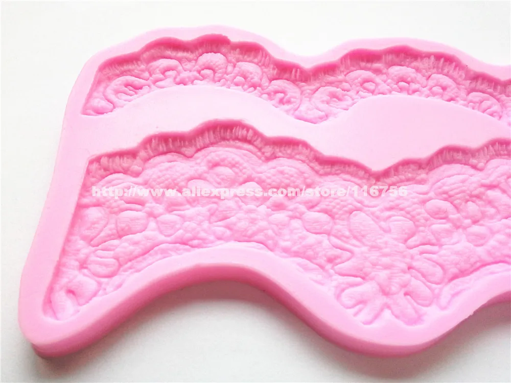 Новинка! Бесплатная доставка Большая ткань кружева силиконовая форма украшения