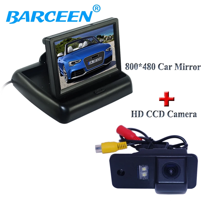 Автомобильный монитор заднего вида складной hd ЖК-экран 4 3 дюйма + 170