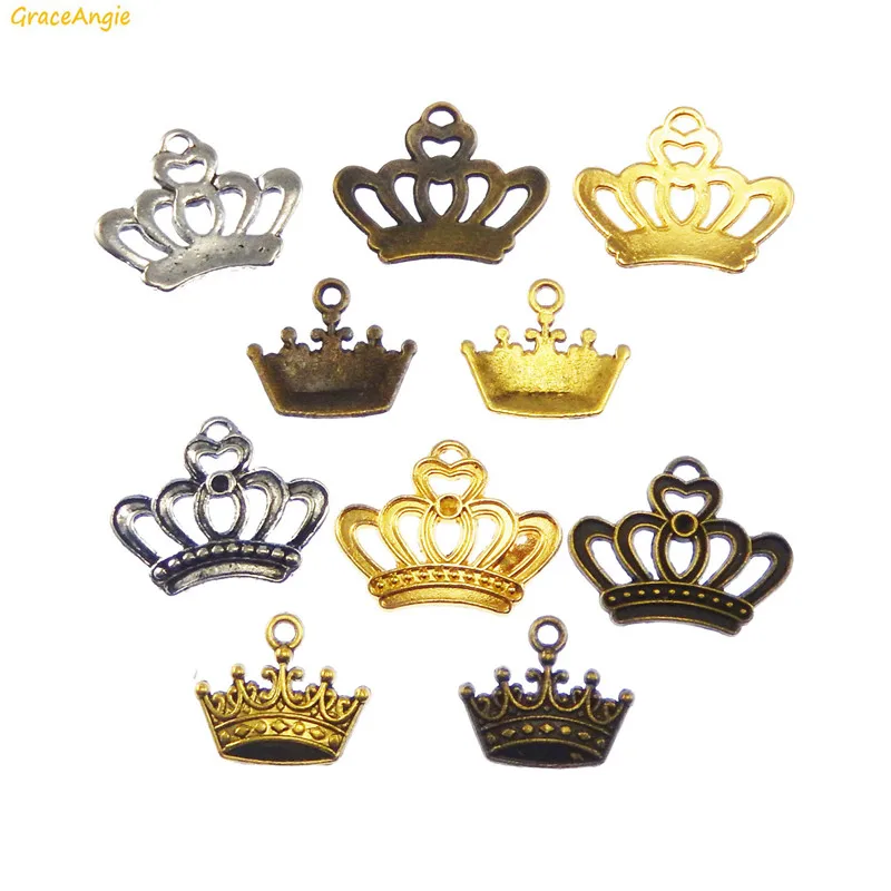 12 шт. металлические подвески в форме королевской короны|diy pendant|charming accessorypendants crafts