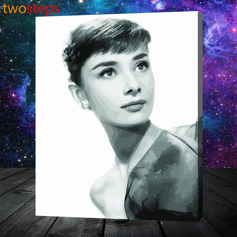 TwoSteps Одри Хепберн Diy цифровой холст масло Краски ing по номерам раскраски