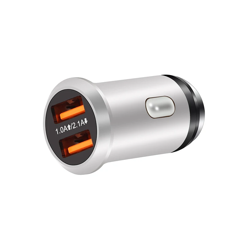 Происхождение 5V 3.1A зарядных порта USB для автомобиля Зарядное устройство на 2-портный Dual Порты и разъёмы для samsung S8 S9 iPhone 6 7 8 Plus X XS MAX Xiaomi huawei мобильный телефон мини-адаптер - Тип штекера: Silver