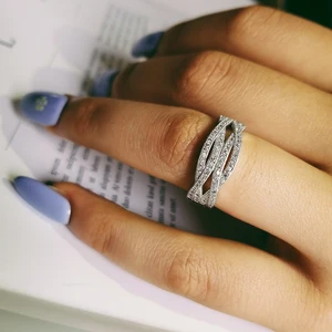 Реальная Мода серебряного цвета эстетические обручальные кольца вечности для женщин модное кольцо на палец ювелирные изделия Специальные уникальные R225