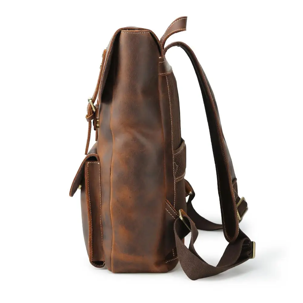 Рюкзак Tiding из коровьей кожи в английском стиле вместительный рюкзак для ноутбука