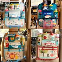 cute cartoon bear car seat back organizer storage bags hanging car stowing tidying bags pocket car styling for kids children