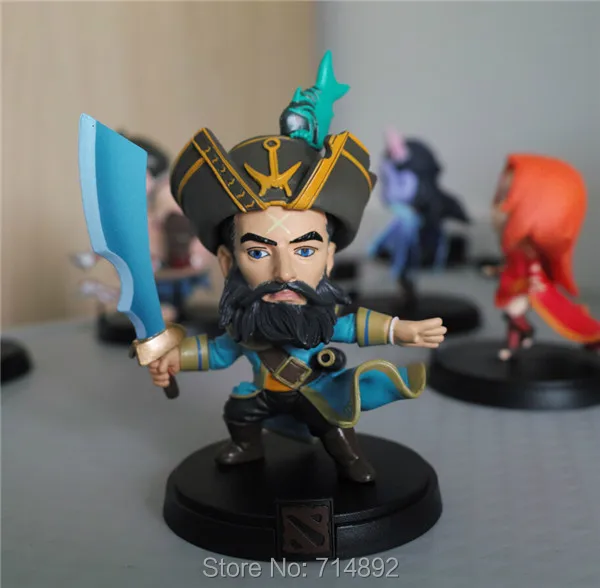 Игрушка DOTA 2 Kunkka фигурка Dota2 heroes COCO из ПВХ версия Q 4 дюйма бесплатная доставка|dota