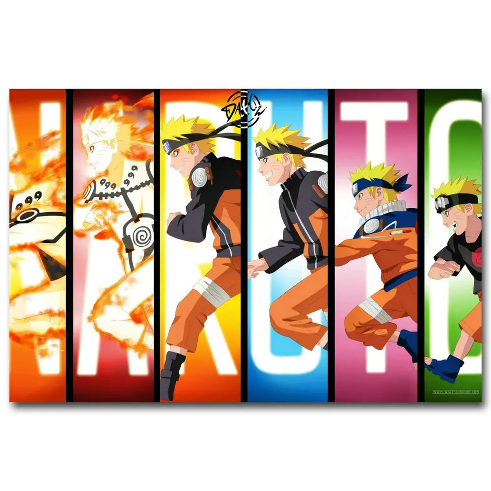 NICOLESHENTING Наруто Shippuden Аниме игра плакат искусство из шелковой ткани с принтом 12x18 24x36 дюймов Саске Настенная картина декор комнаты - Цвет: Picture 10