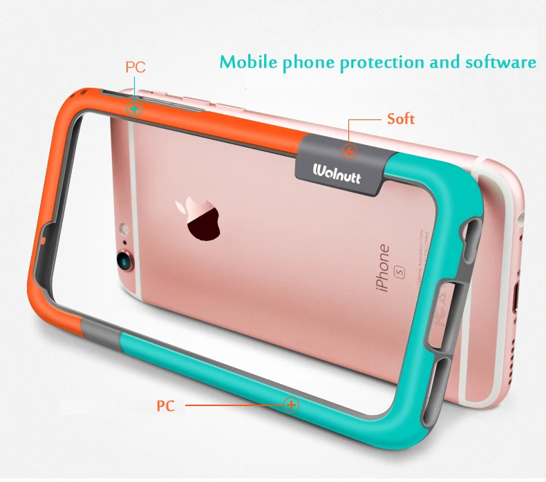 Для 6с плюс 5.5 дюймов 6 цветов Walnutt мягкие TPU защита для iPhone 6|for iphone|case covercase for iphone |