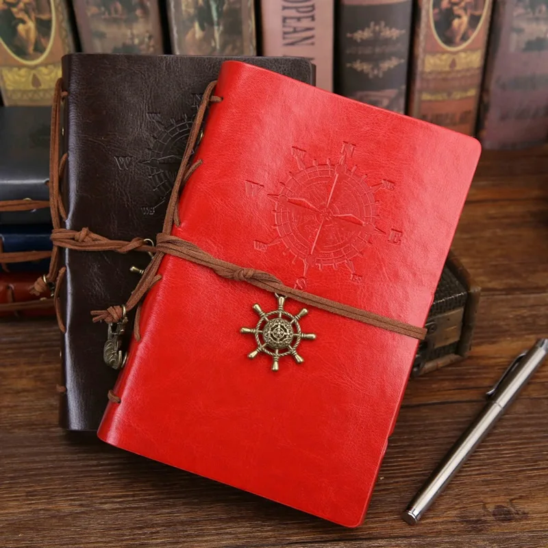 2021 блокнот на спирали дневник записная книжка Винтаж Пираты Якоря PU кожа сменная