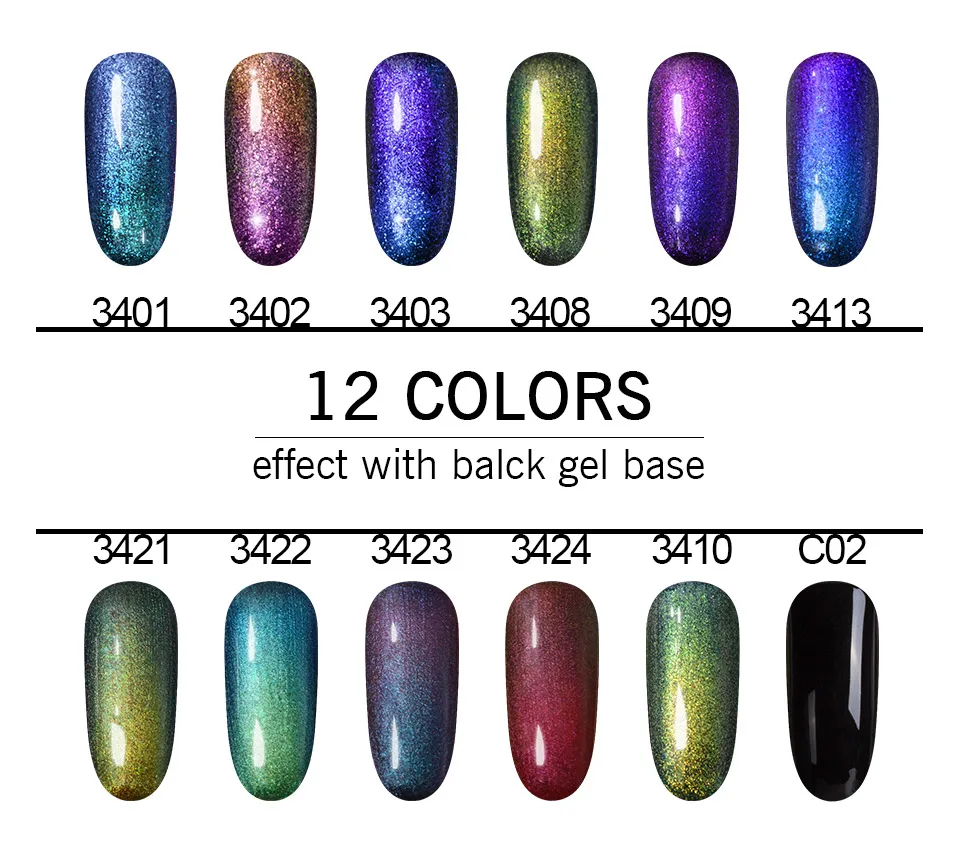 Azure beauty Хамелеон УФ-гель для ногтей Phantom Led Nail Art Гель лак Полупостоянный Гибридный лак нужен черный гель